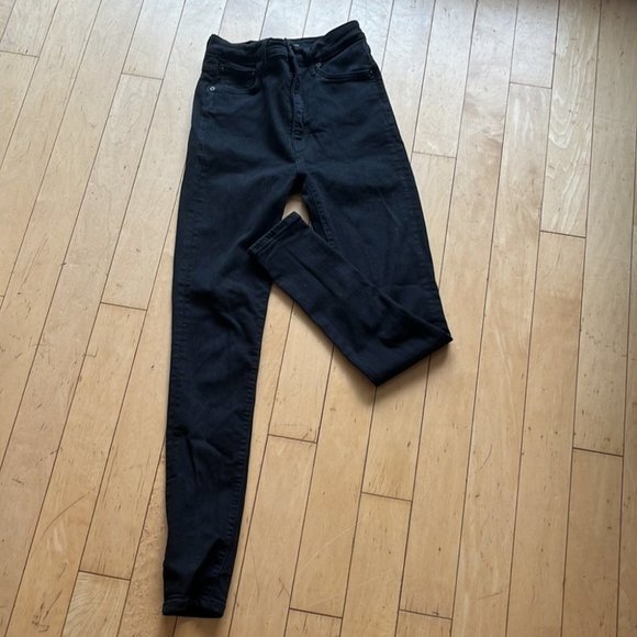 Aritzia Denim Forum Lola High Rise Skinny Black - Picture 6 of 11